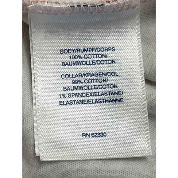 Lands End Girls Floral Polo Shirt Button Front Pink Collar Lightweight Sz S/P - Picture 6 of 7